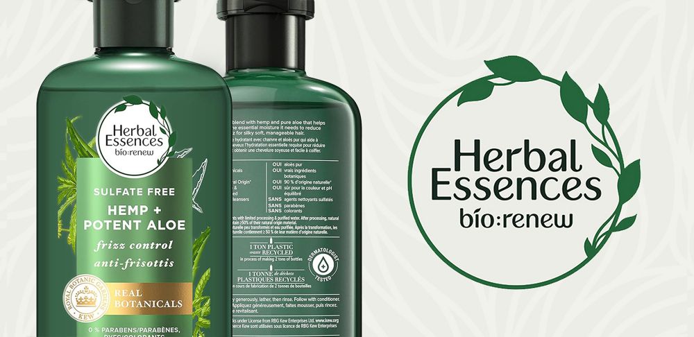 Herbal essences bio renew shampoo bottles. 