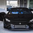 Black Lamborghini Huracan EVO Spyder with non-window darkening LLumar AIR80 Series window film 