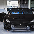 Lamborghini Huracan EVO Spyder negro con película para vidrios AIR80 serie LLumar sin oscurecimiento de ventanas 