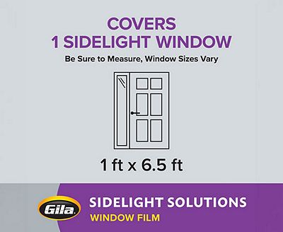 Gila Ice Chips Sidelight Window Film covers one sidelight window.