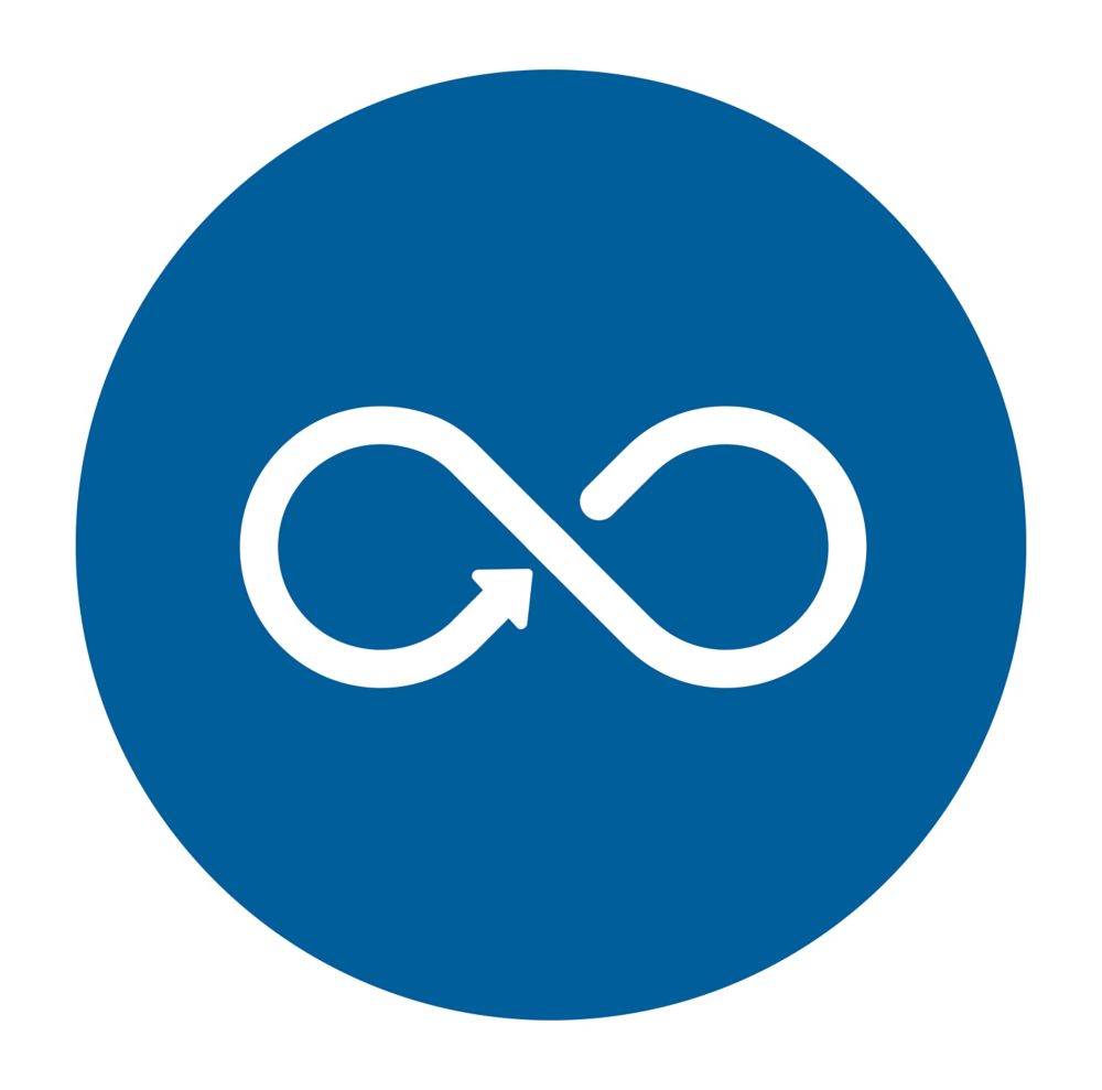 Icon depicting an infinity symbol. 