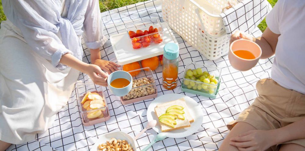 Inochi Tritan food storage containers used at picnic 