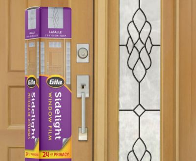 Gila LaSalle Sidelight Window Film on a front door sidelight.