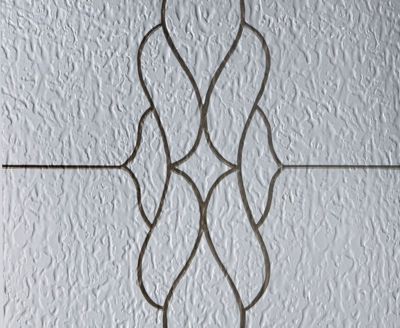 Gila LaSalle sidelight window film pattern close-up.