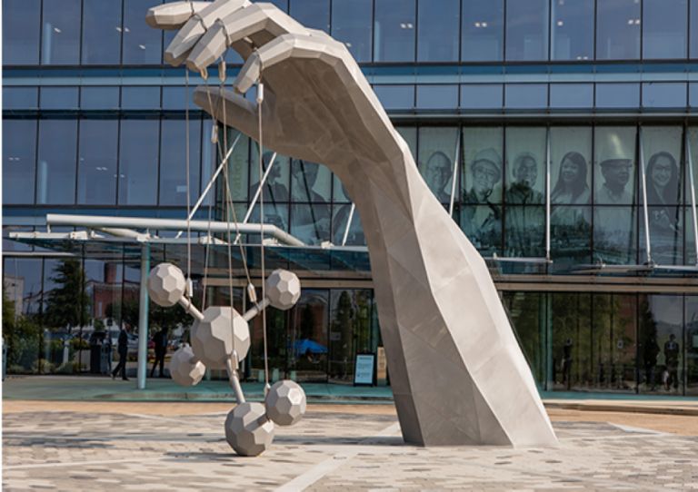 Eastman built The Old Hand, a centennial sculpture. 