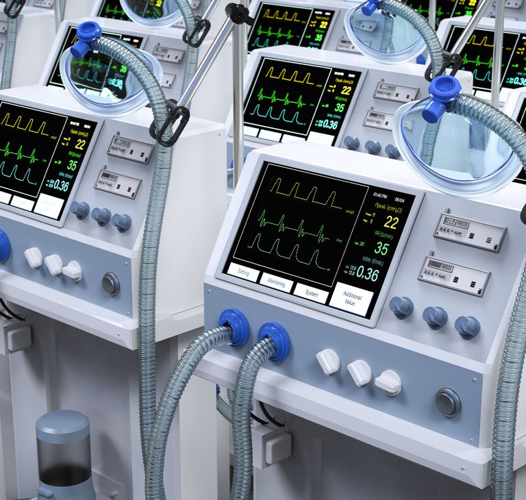 A medical machine with clear tubing attached to it. 