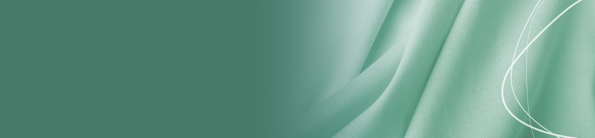Ming green textured fabric lays on the right side of a rectangle. The left side of the rectangle is solid green.  
