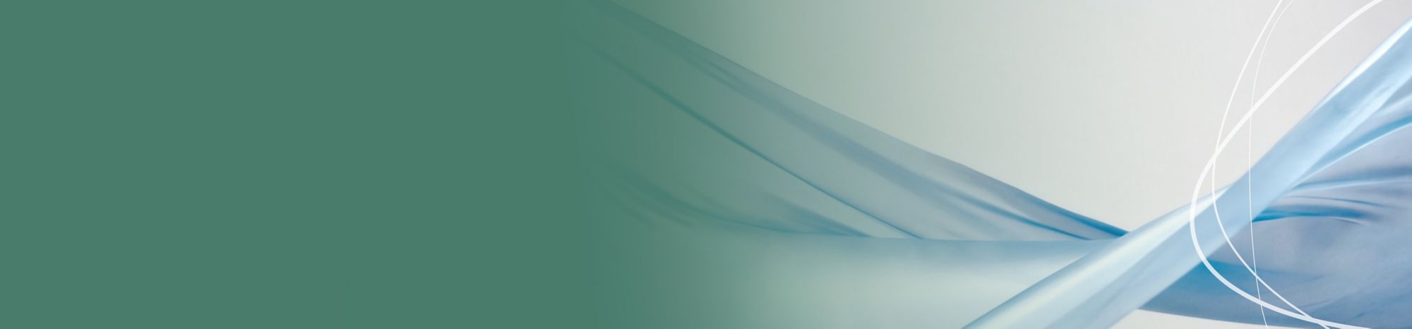 Green header flows into a flowing pattern of blue and white swirls.  