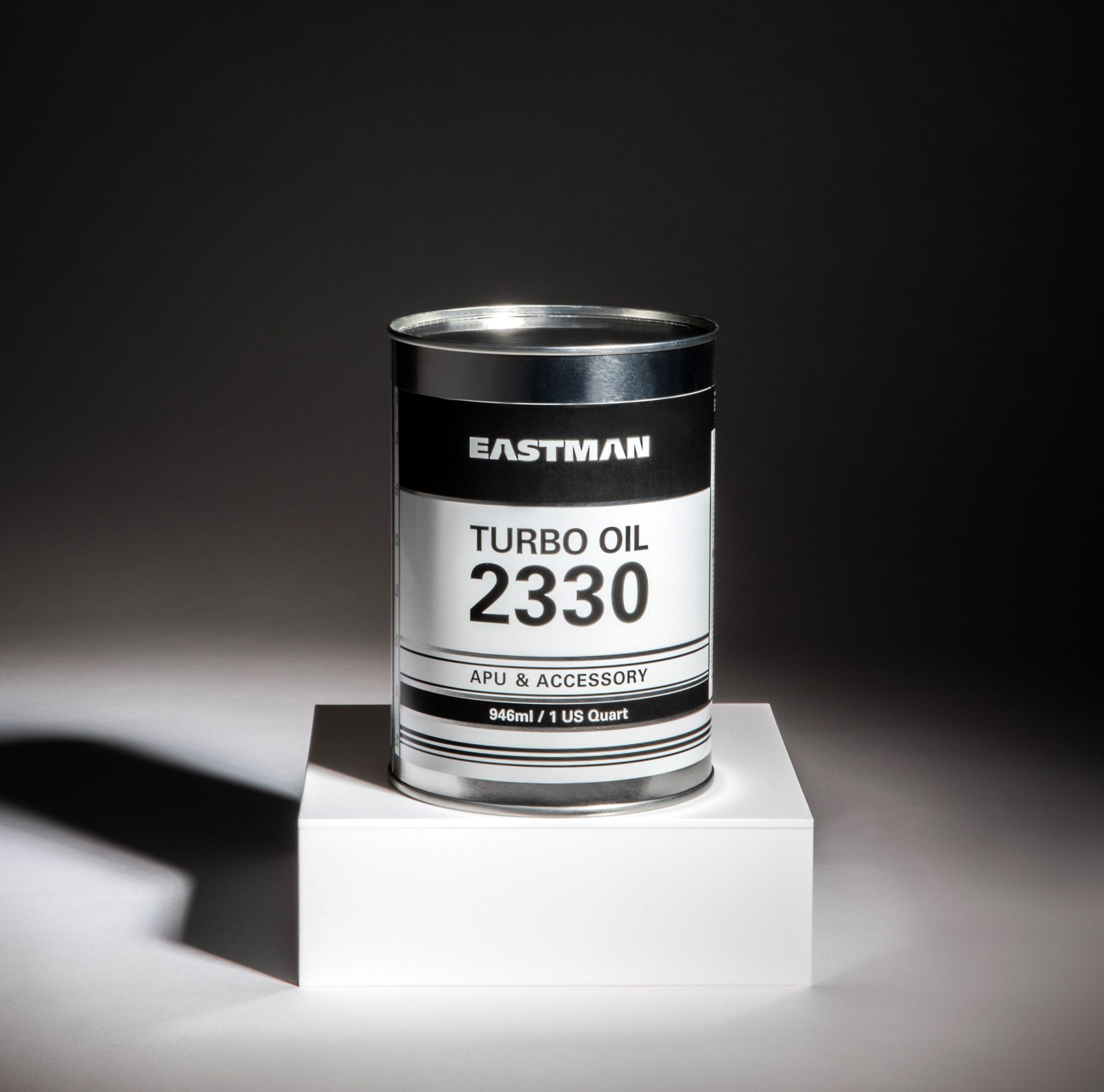 A can of Eastman turbo oil 2330.  