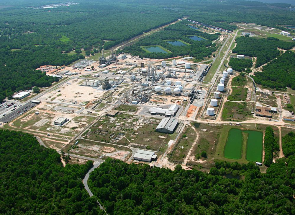 An aerial view shows the Pace manufacturing site, where Eastman produces amines that are essential to many products used in everyday life.   