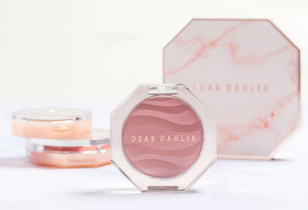 Dear Dahlia blush and eye shadow packaging made from Eastman cosmetic packaging material.  