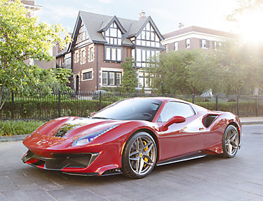 Paint protection film protects exterior of red Ferrari 