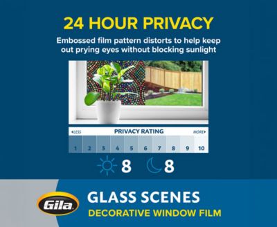 Privacy infographic showing the film's daytime rating of 8 and nighttime rating of 8.