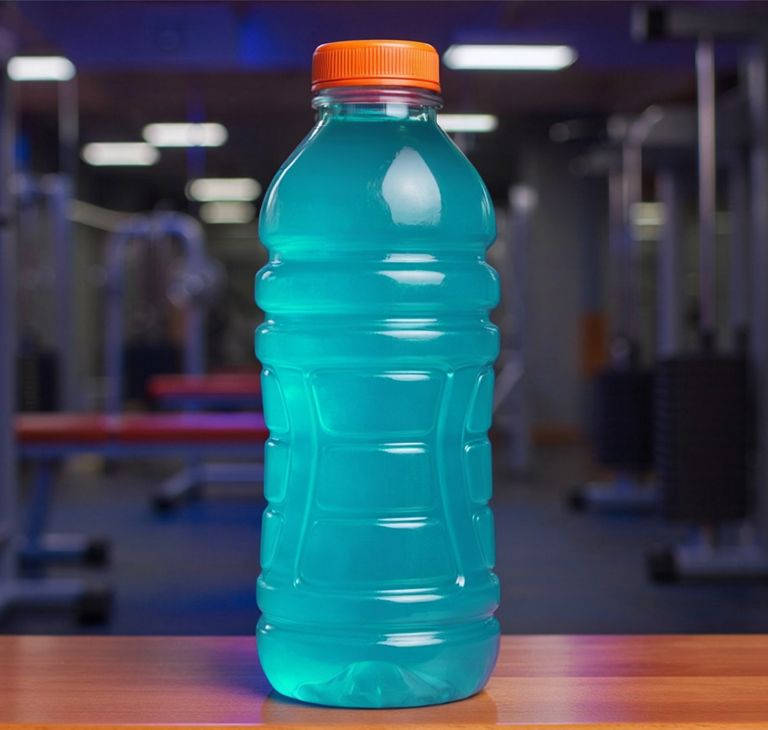 Sports drink bottle. 
