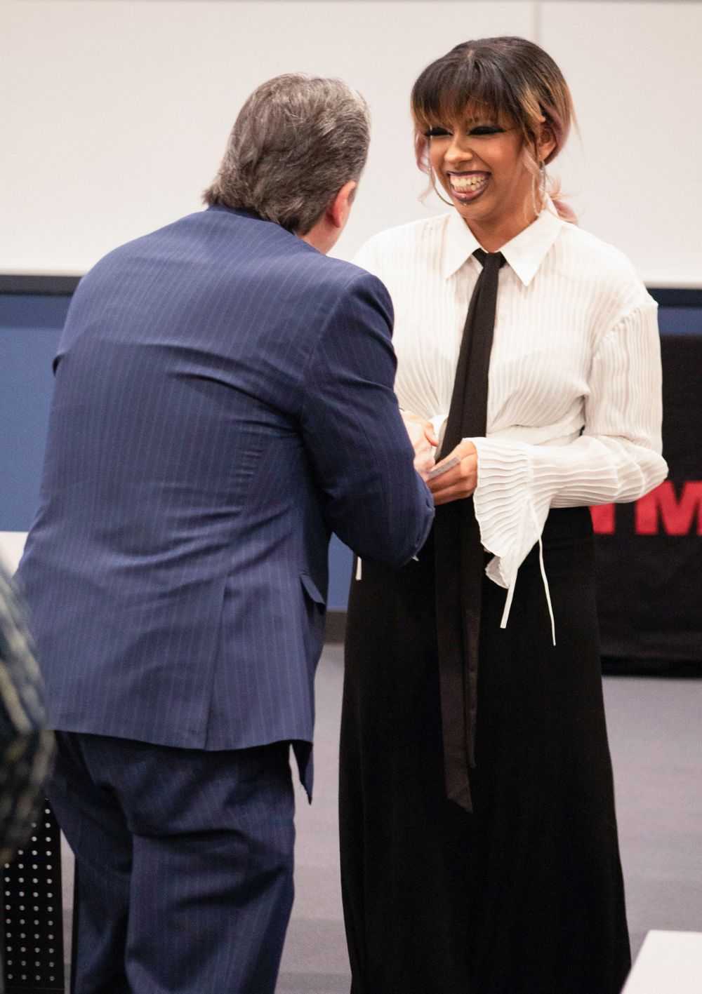 Kaylie Vanzant receiving first place award for Eastman Black History Month Oratorical Contest 
