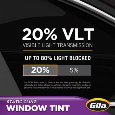 Gila® Static Cling 20% VLT Window Tint comparison