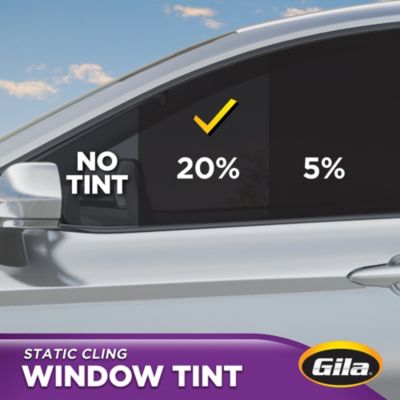 Gila® Static Cling 20% VLT Window Tint comparison on car window