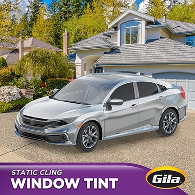 Gila® Static Cling 5% VLT Window Tint on silver sedan
