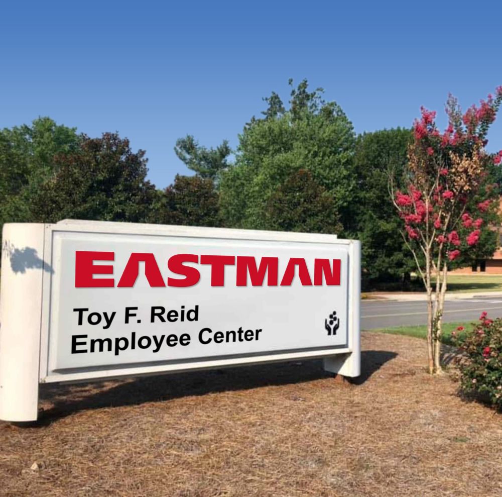 Eastman Toy F Reid Employee Center entrance sign 
