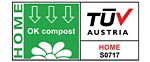 Certification logo TUV Austria for biodegradability and compostability