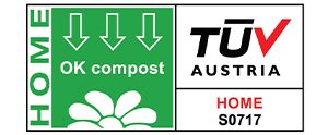 Certification logo TUV Austria, for biodegrability and compostability