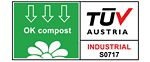 Certification logo TUV Austria for biodegradability and compostability at home