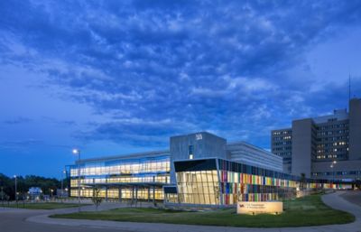 colorful glass facade windows