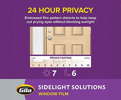 Gila Waterfall Sidelight Window Film offers 24-hour privacy.