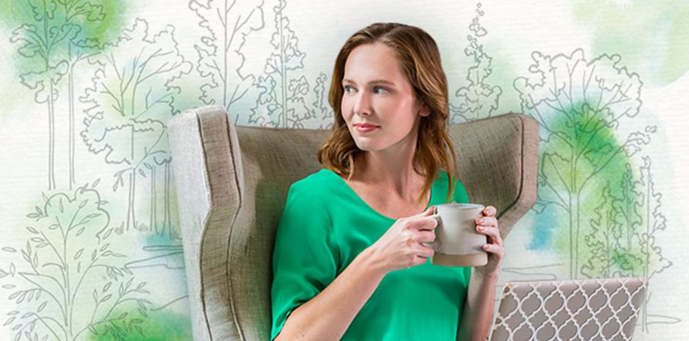Woman wearing Naia loungewear 